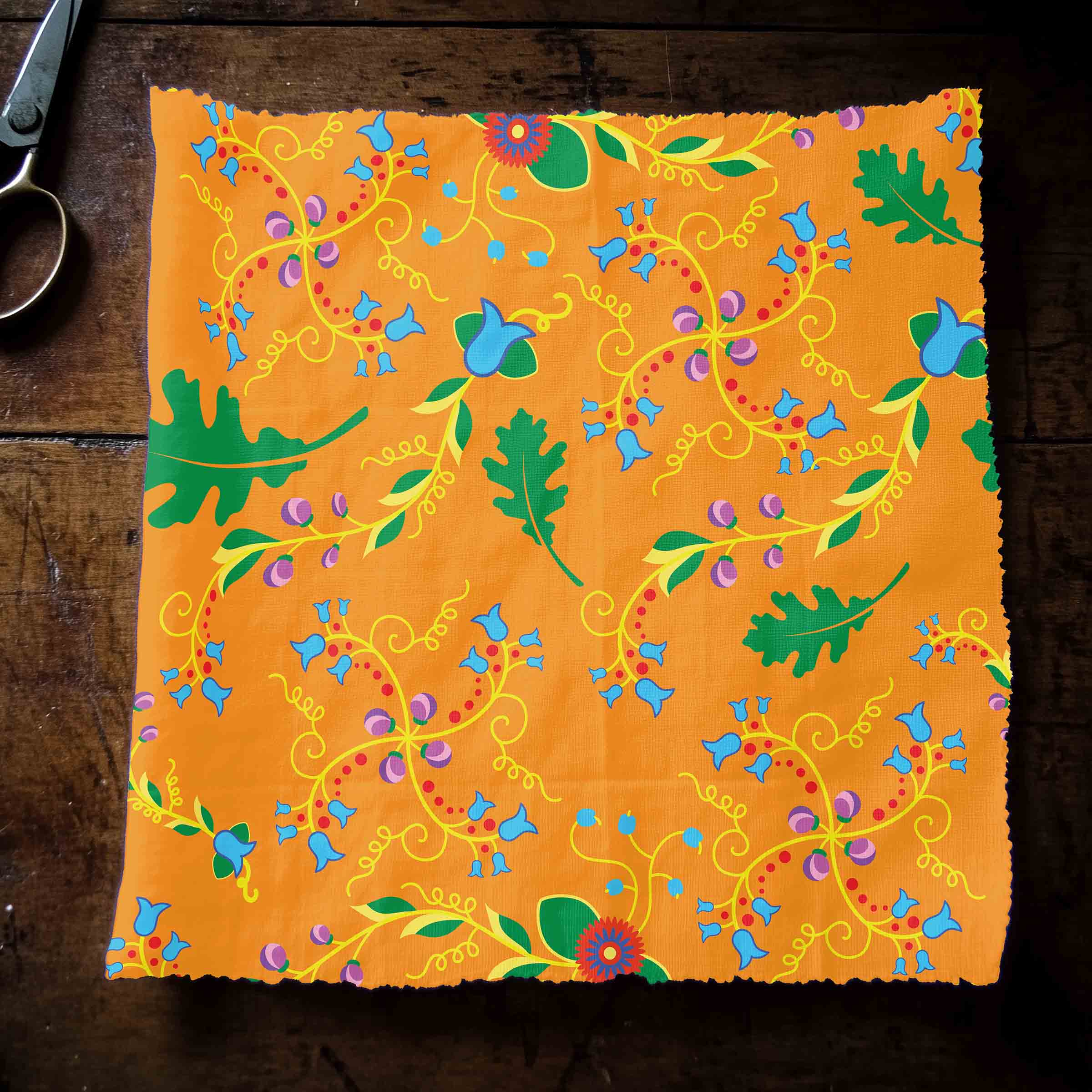 Vine Life Sunshine Satin Fabric By the Yard Pre Order