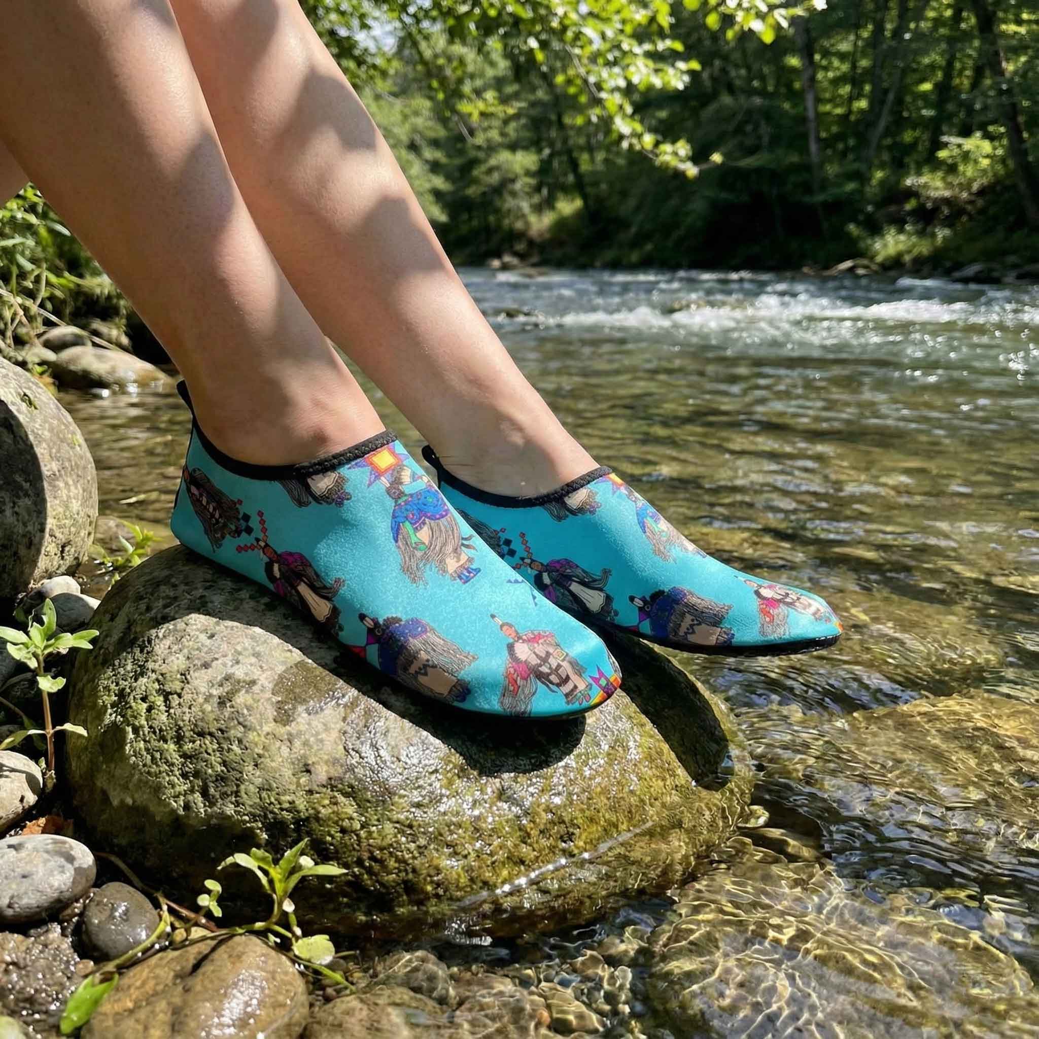 Women's Tradish Dancers Turquoise Sockamoccs