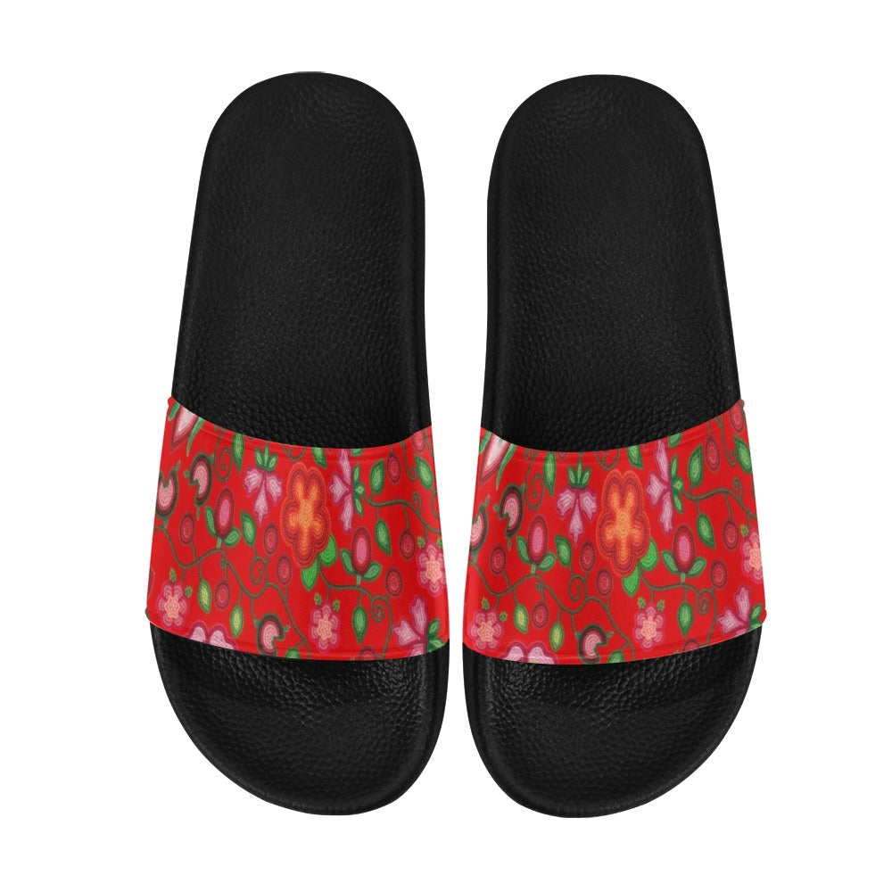 Rose Reverie Red Men's Slide Sandals