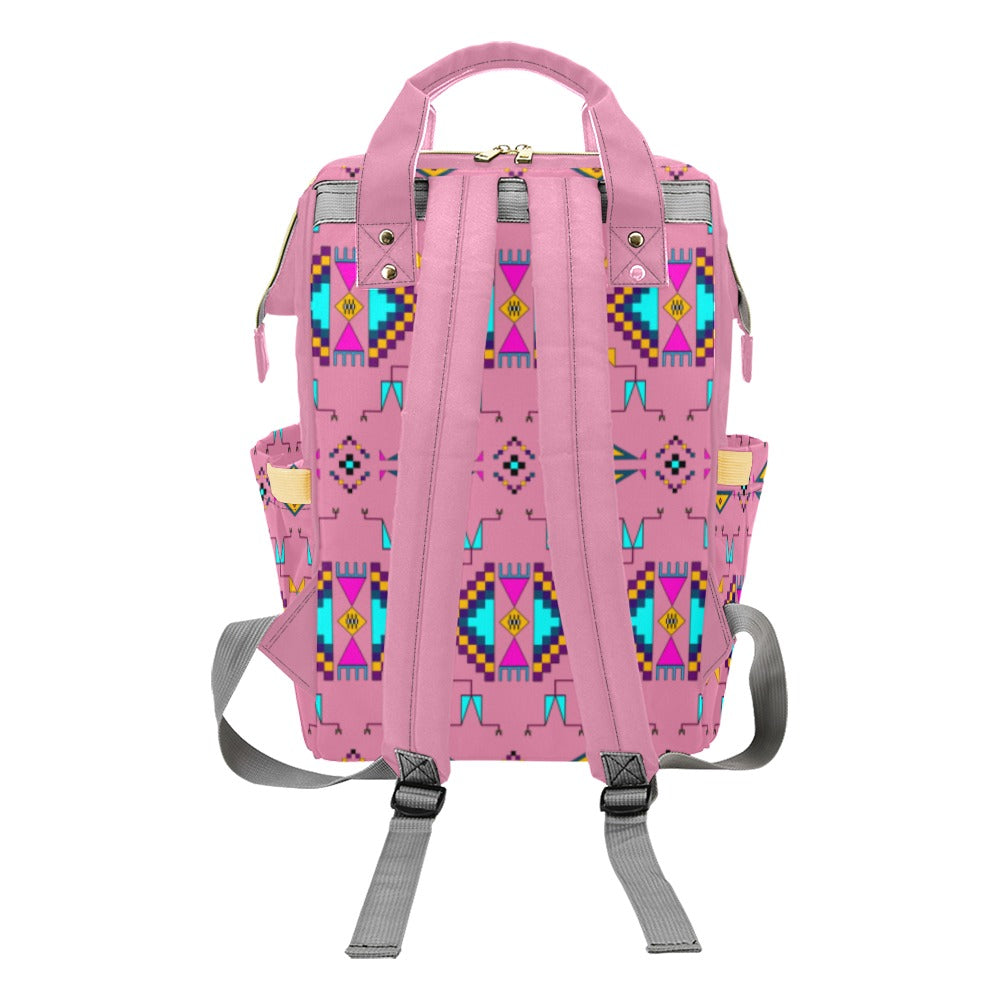 Rite of Passage Pink Multi-Function Diaper Backpack/Diaper Bag