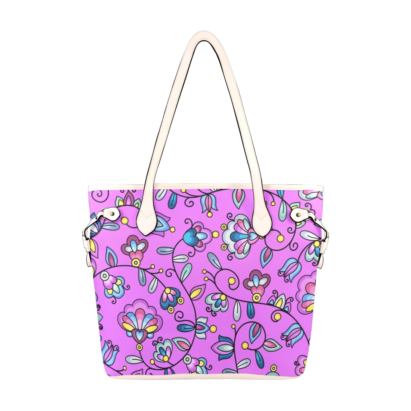 Autumn Bundle Blessing Purple Clover Canvas Tote Bag