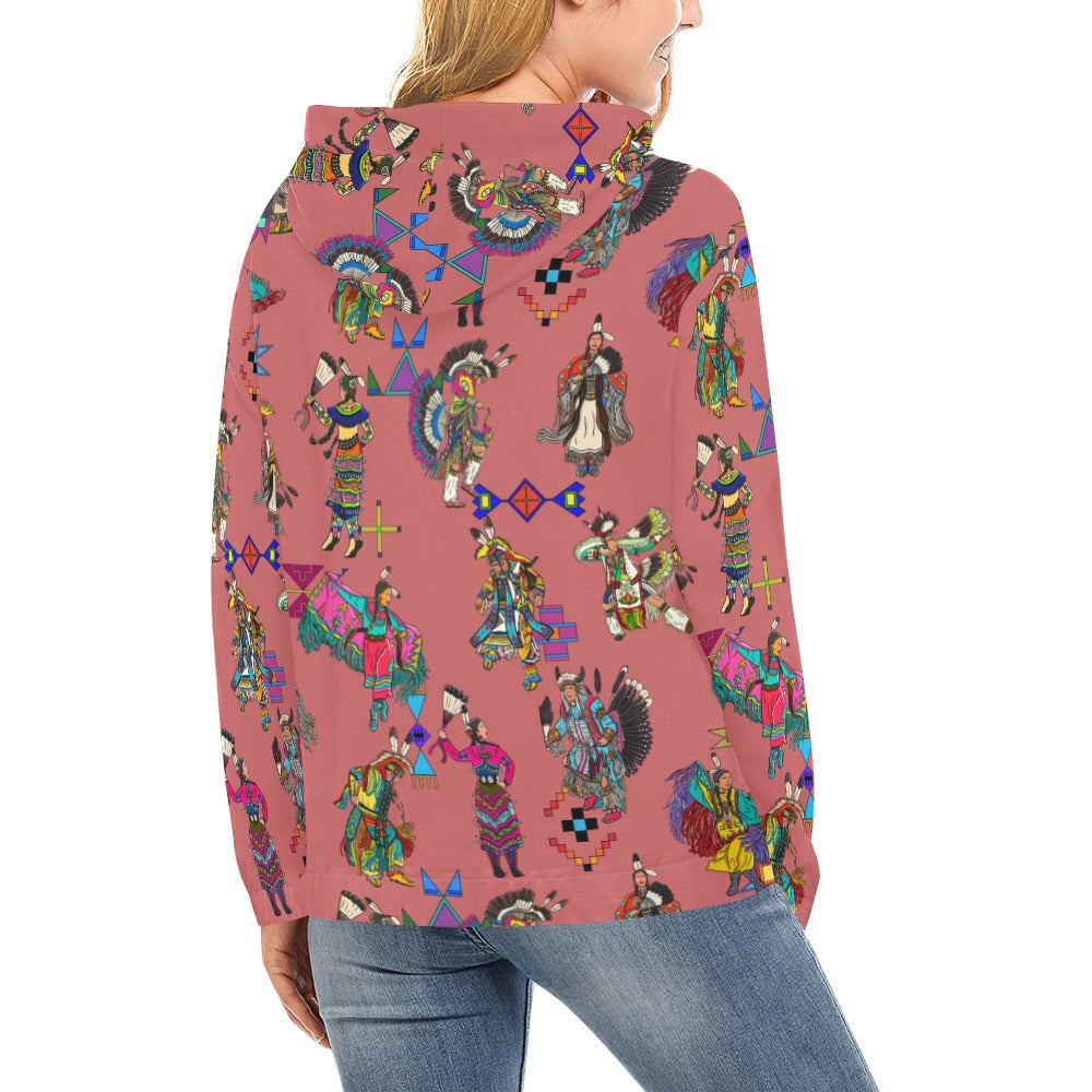 Grand Entry Dancers Terra Cotta Hoodie for Women (USA Size)