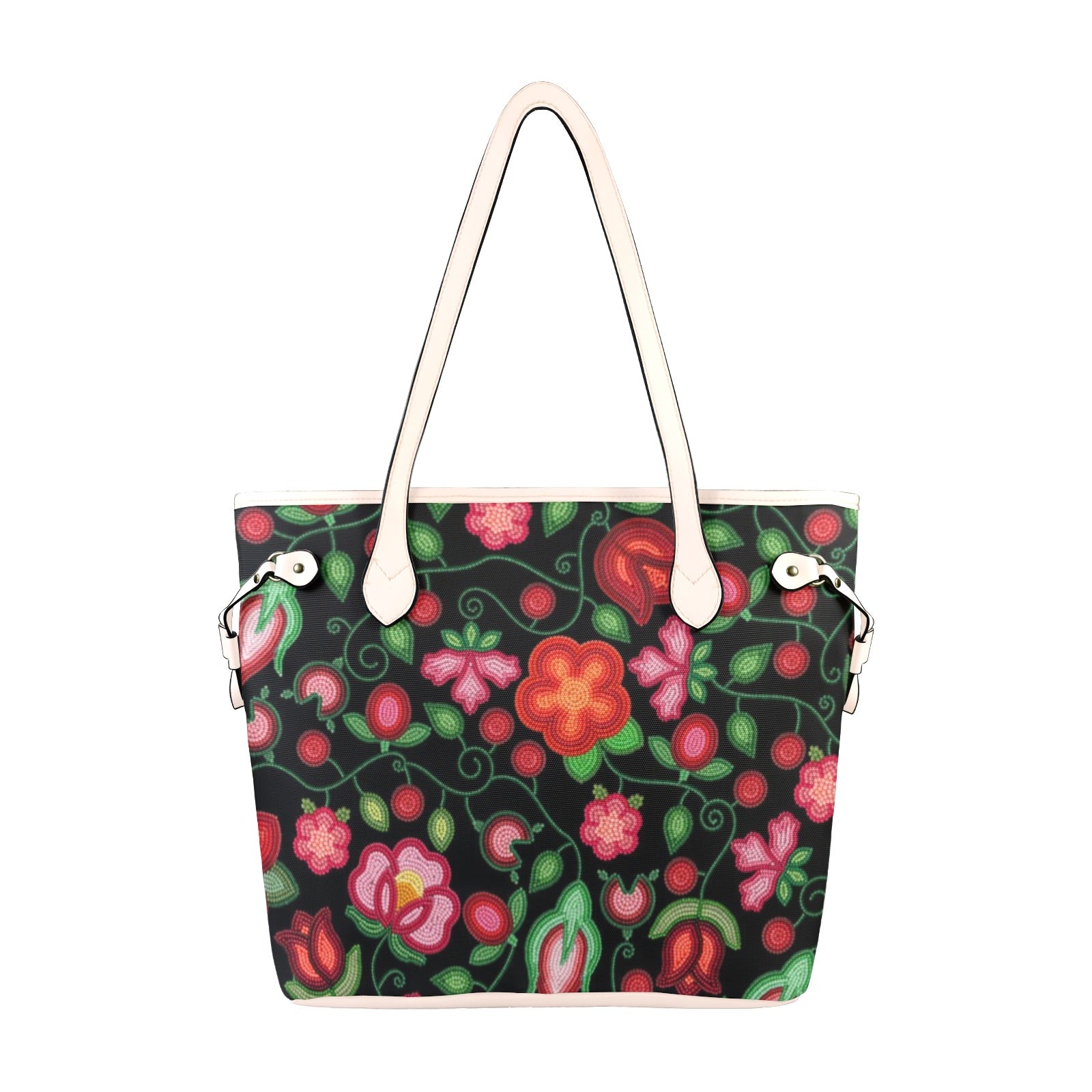 Rose Reverie Black Clover Canvas Tote Bag