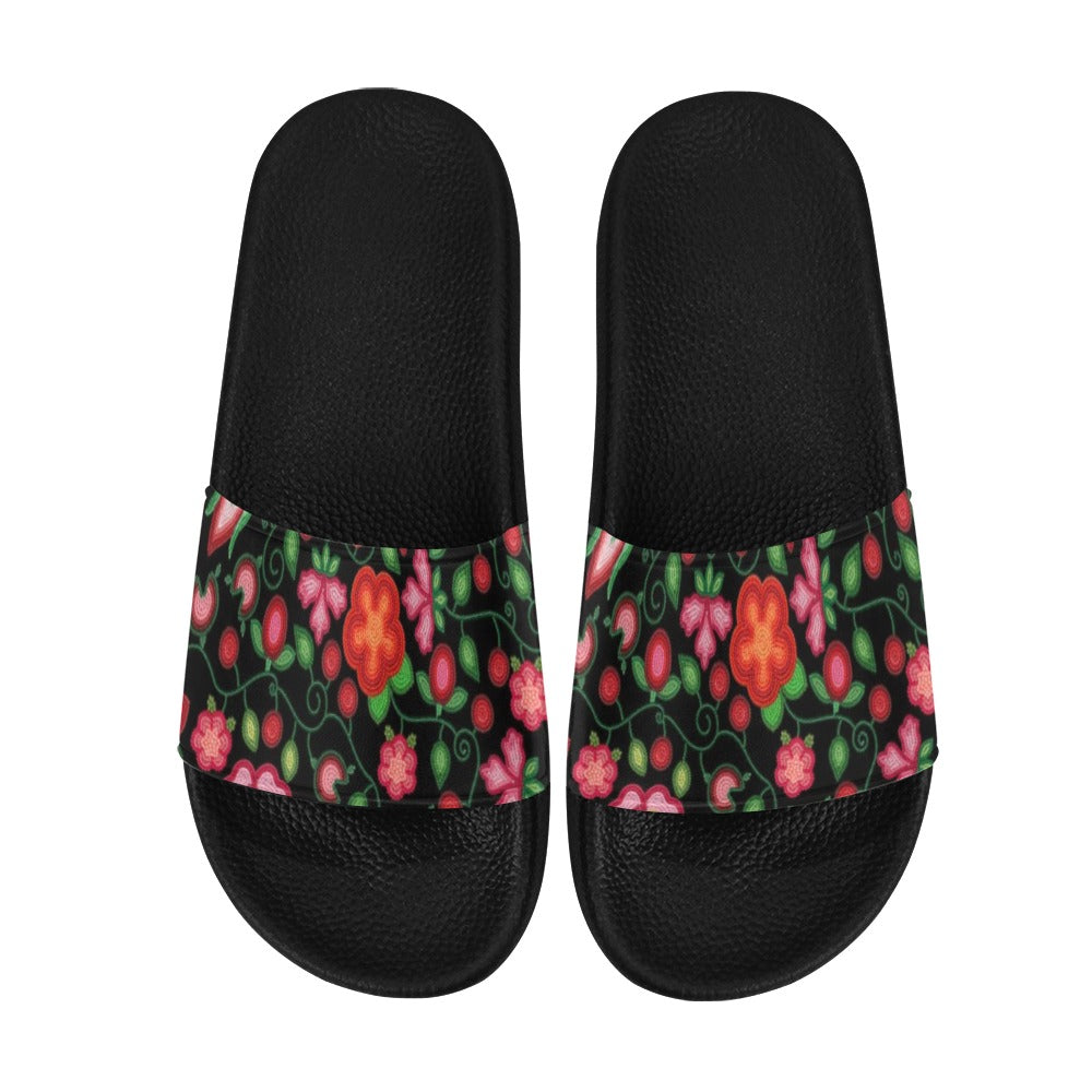 Rose Reverie Black Men's Slide Sandals