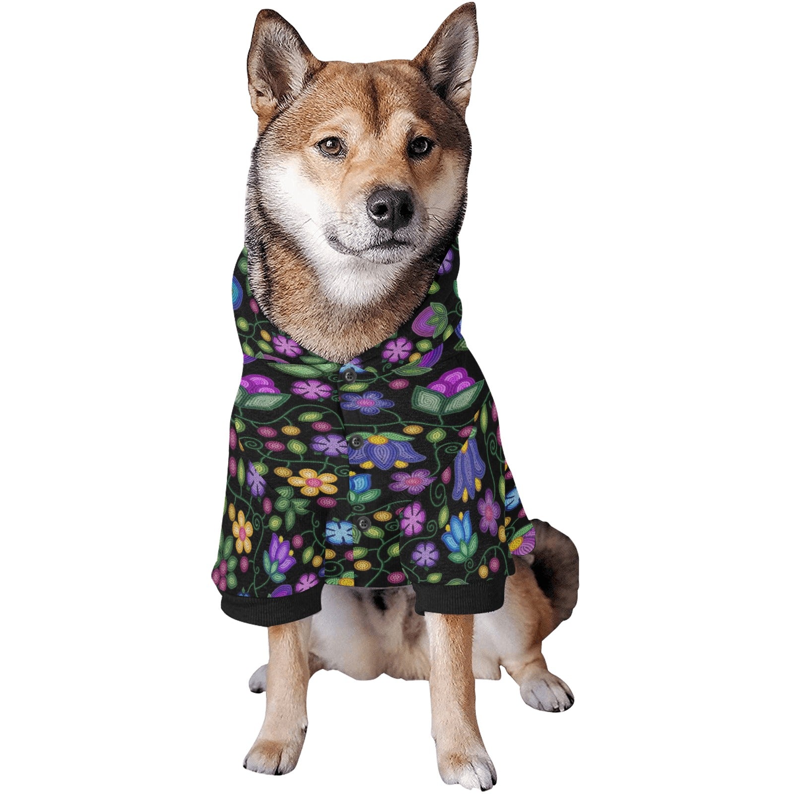 Bloom Uplift Black Pet Dog Hoodie