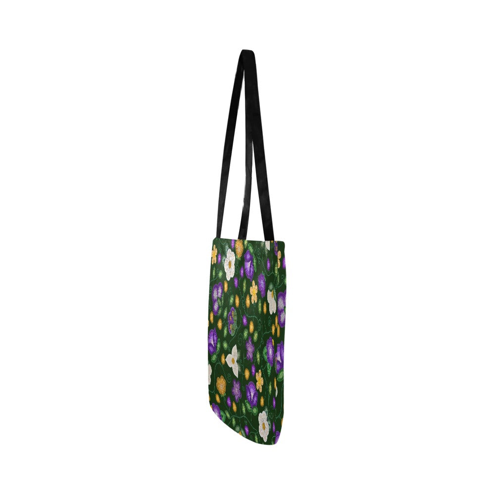 Midnight Moss Bloom Forest Reusable Shopping Bag (Two sides)