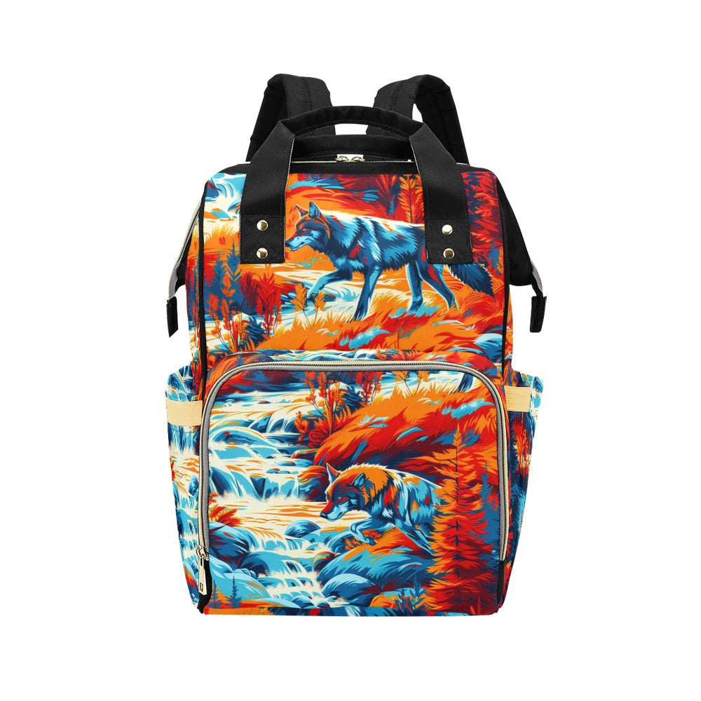 Hunting Wolves Multi-Function Diaper Backpack/Diaper Bag