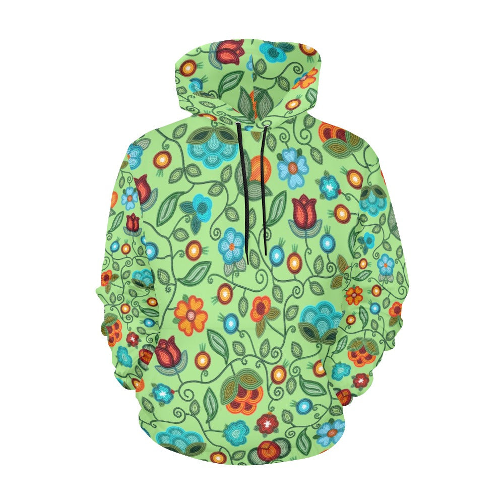 Prairie Fire Petals Sage All Over Print Hoodie for Women (USA Size)