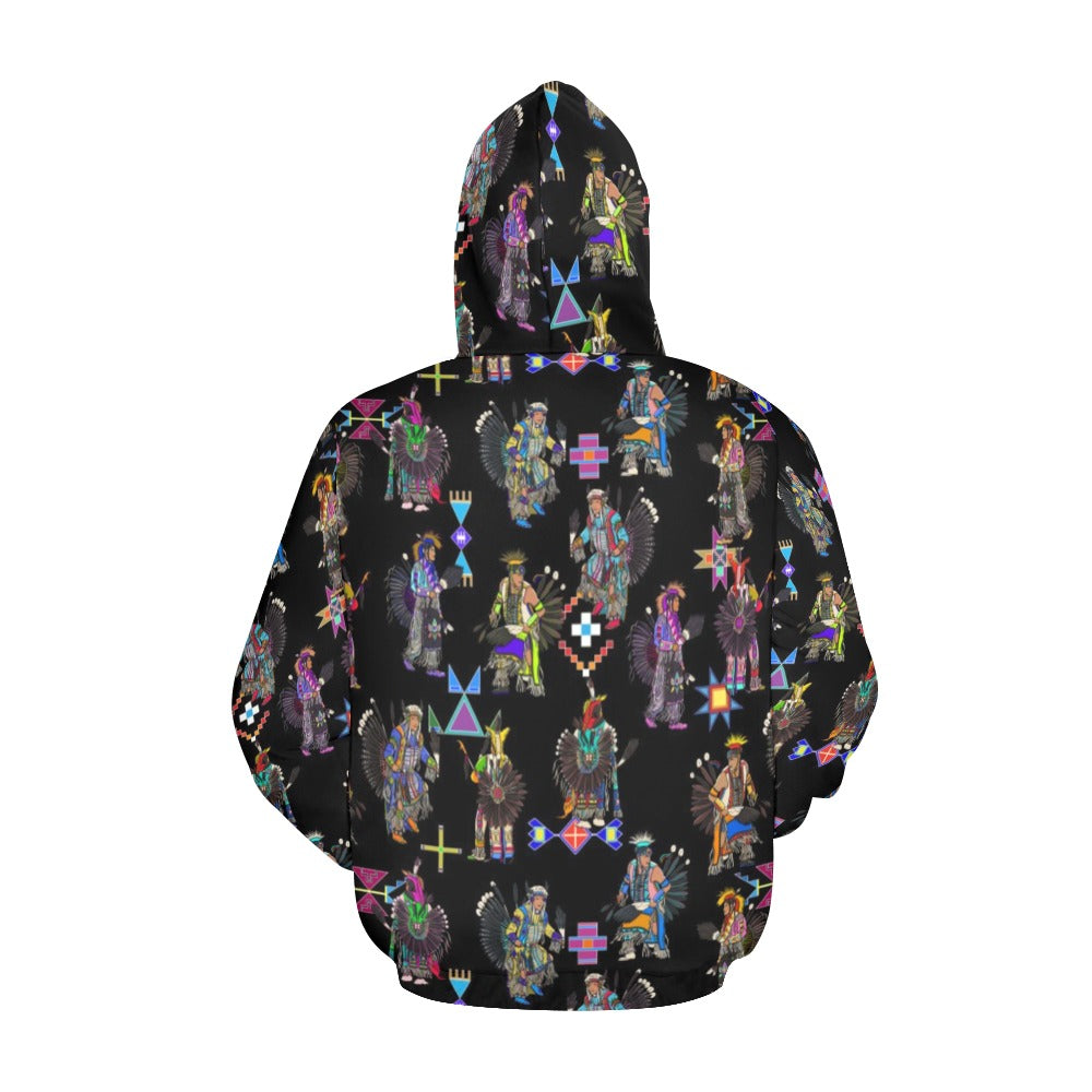 Men's Tradish Dancers Black Hoodie for Men (USA Size)