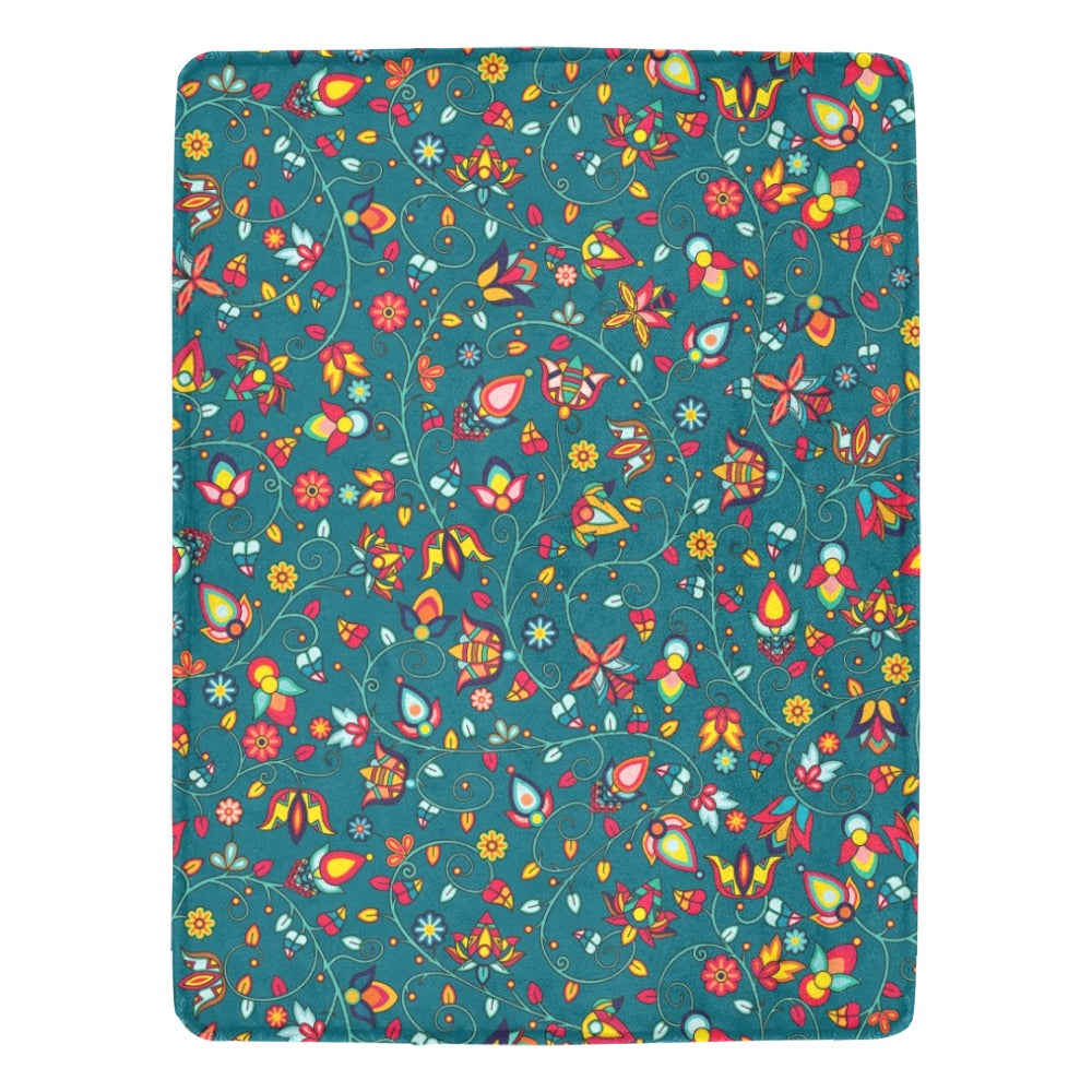 Thorny Path Teal Ultra-Soft Micro Fleece Blanket 60"x80"