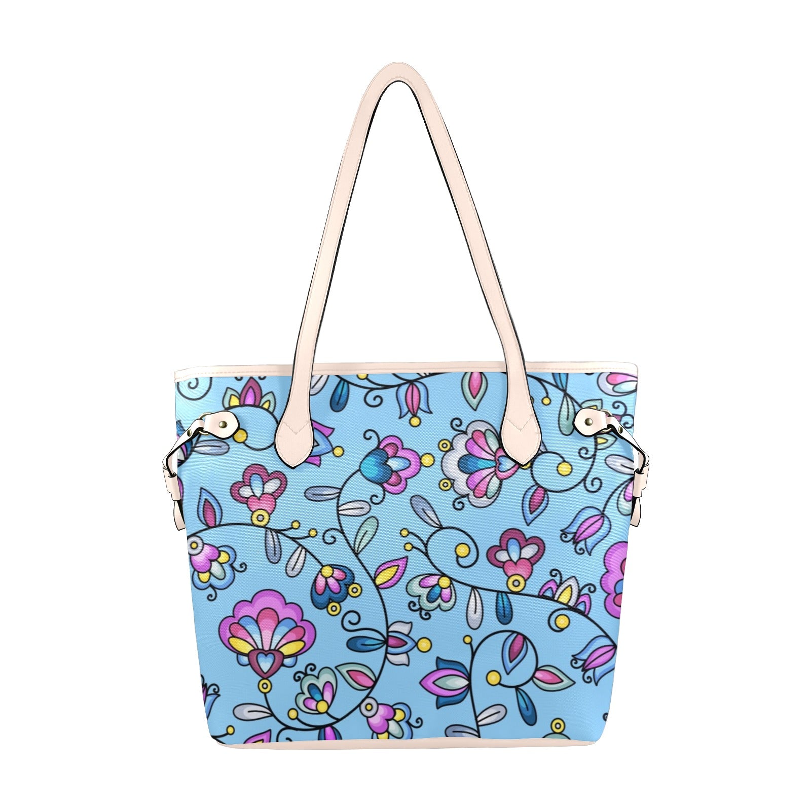 Autumn Bundle Blessing Blue Clover Canvas Tote Bag
