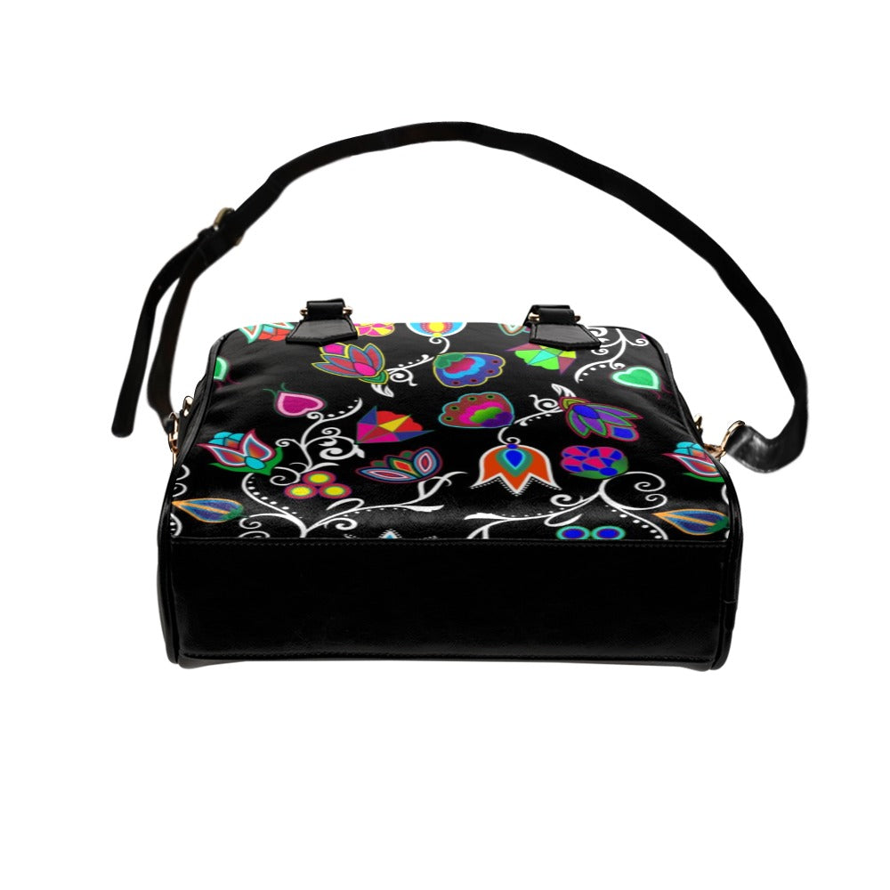 Indigenous Paisley Black Shoulder Handbag