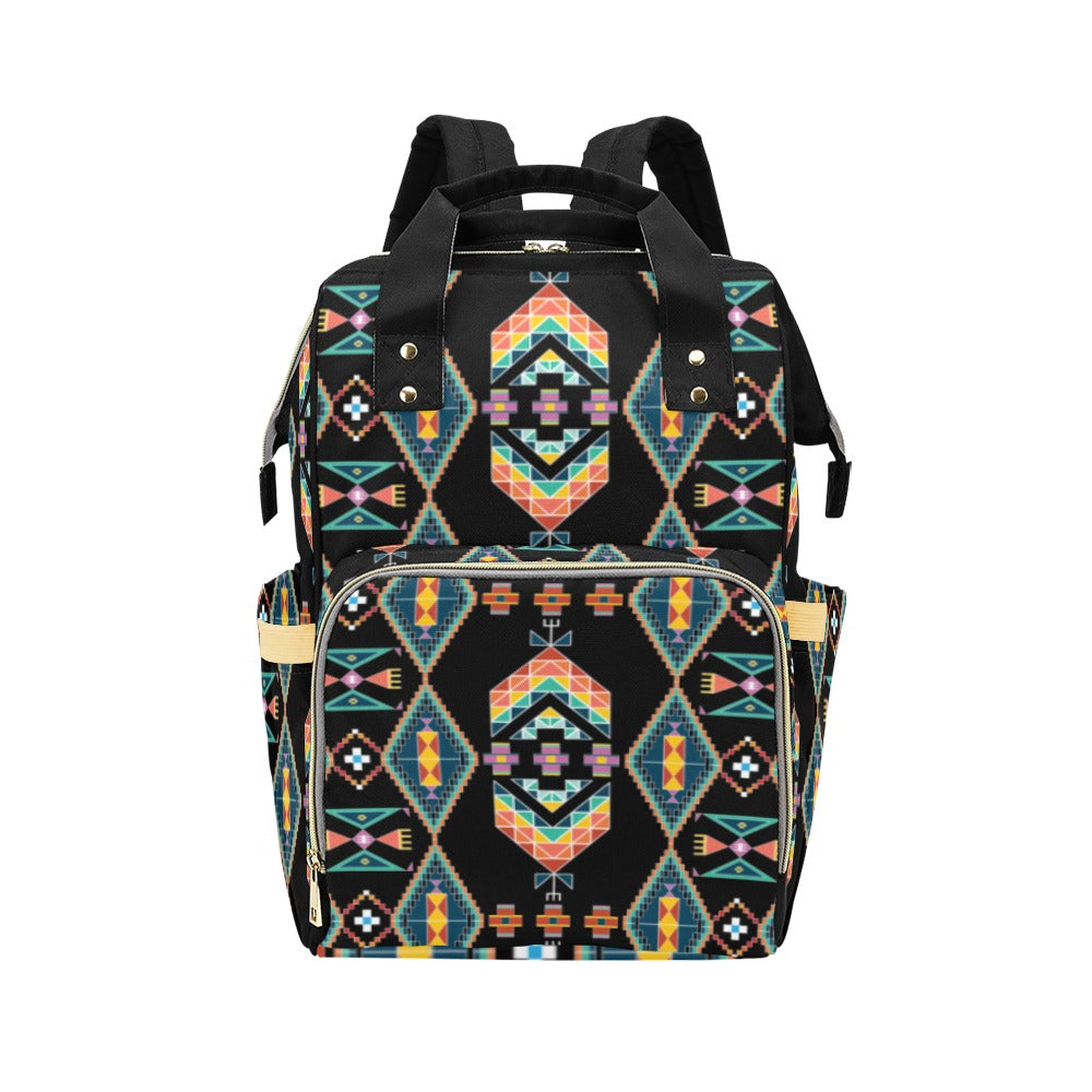 Travois Tipi Black Multi-Function Diaper Backpack/Diaper Bag