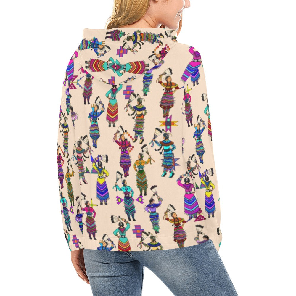 Women's Jingle Dancers Muslin Hoodie for Women (USA Size)