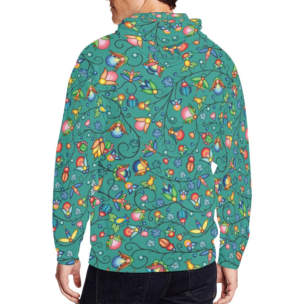 Prairie Plains Spirit Afternoon Sky Men's Zipper Hoodie