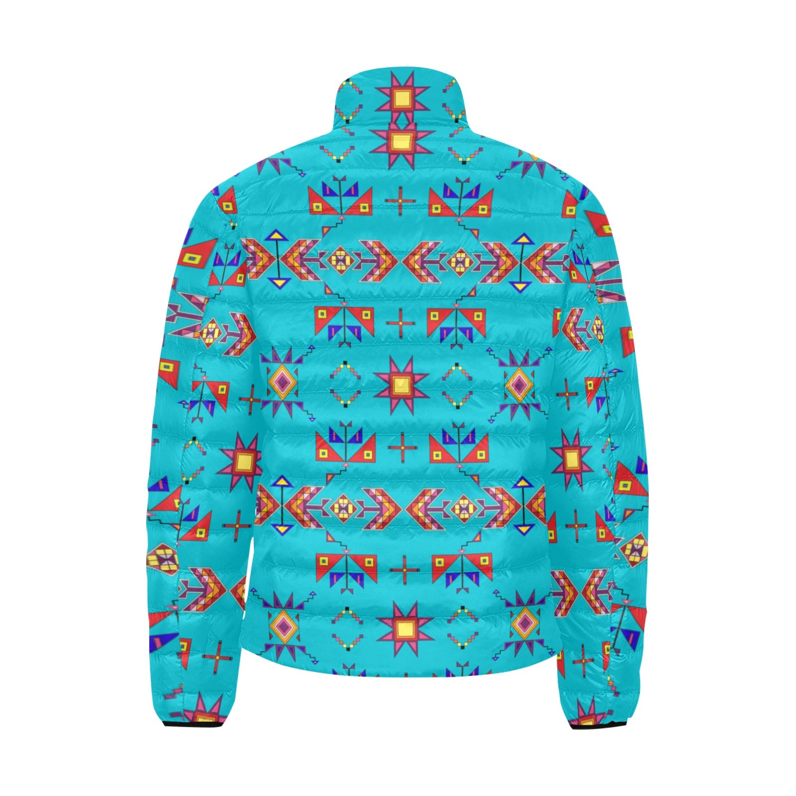 Scattered Generations Turquoise Men's Padded Jacket