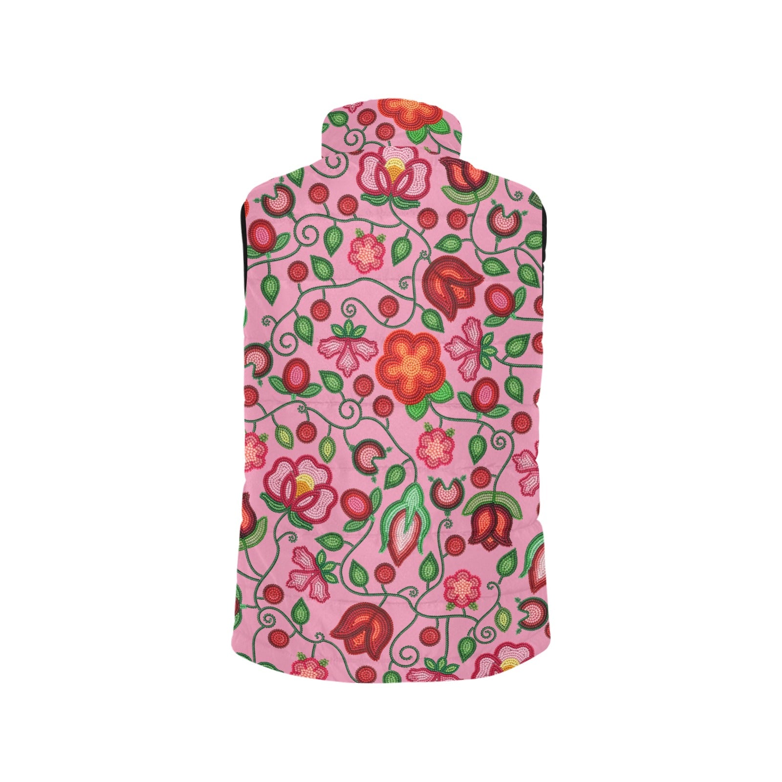 Rose Reverie Pink Women's Padded Vest Jacket