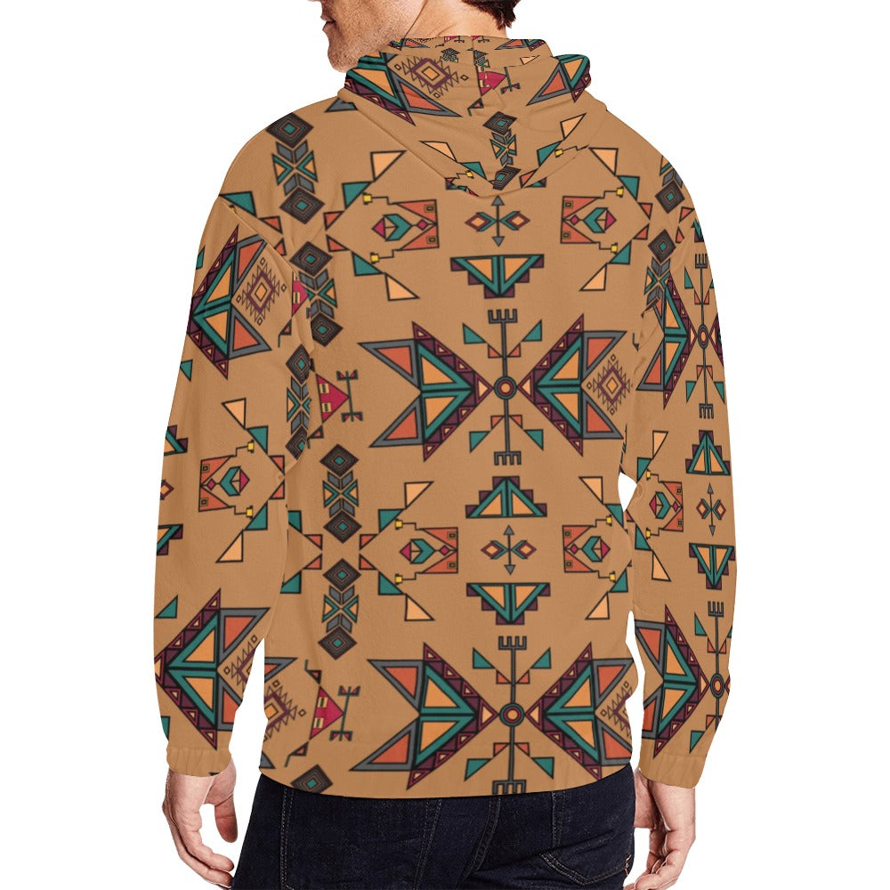 Arrow Dawn Brown Men's Zipper Hoodie
