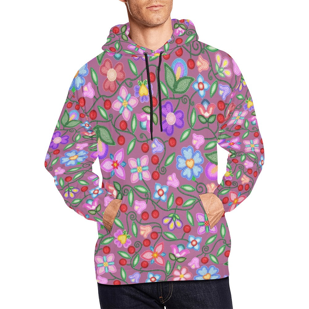 Petal Harmony Dusty Rose Hoodie for Men (USA Size)