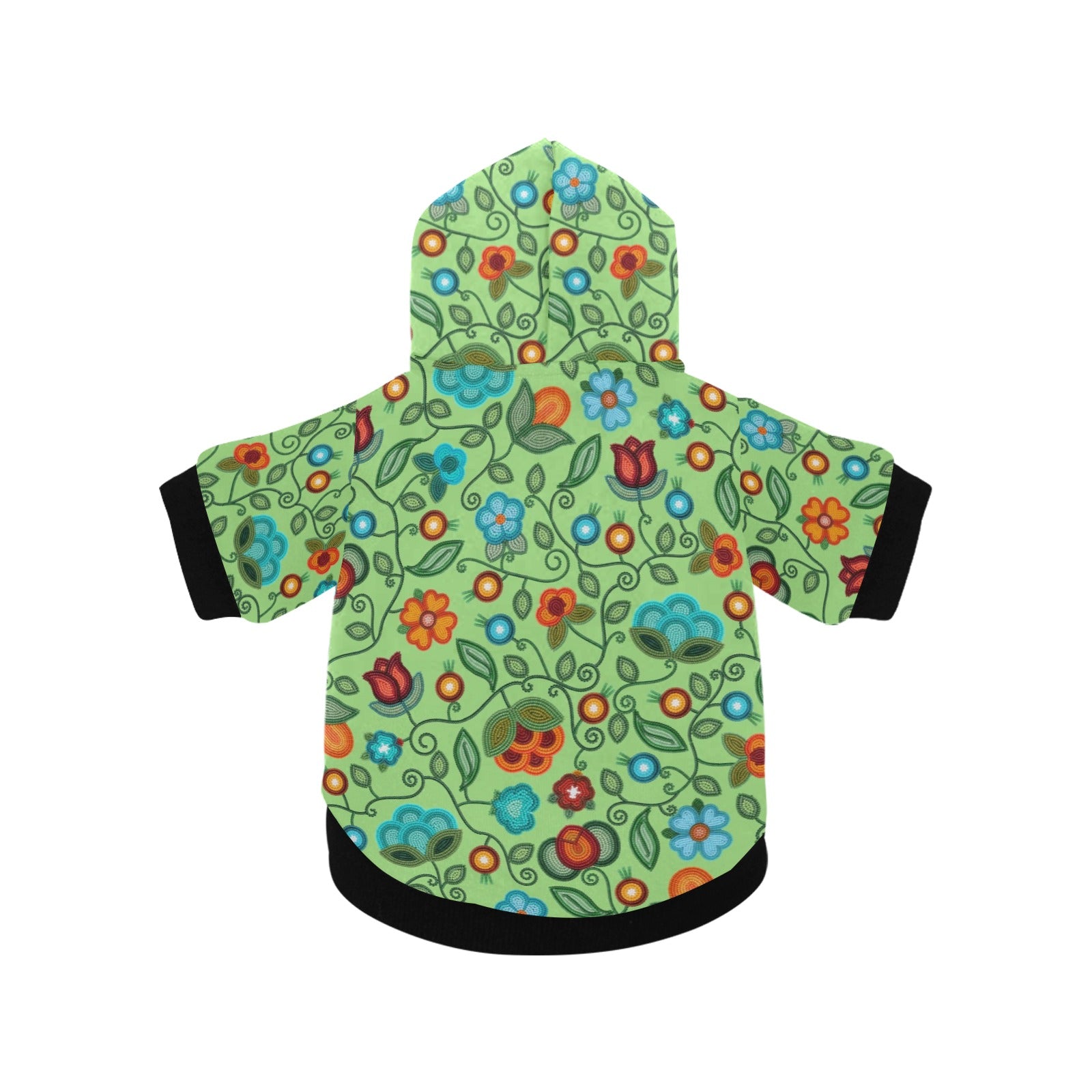 Prairie Fire Petals Sage Pet Dog Hoodie