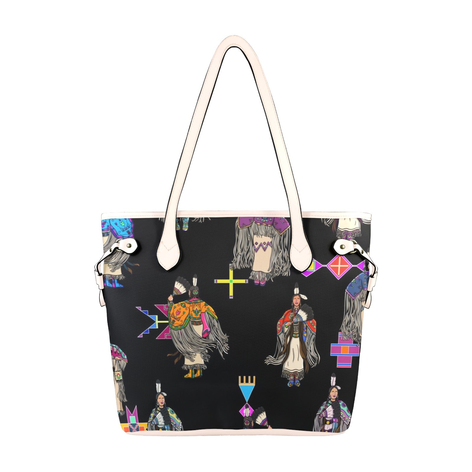 Women's Tradish Dancers Black Clover Canvas Tote Bag