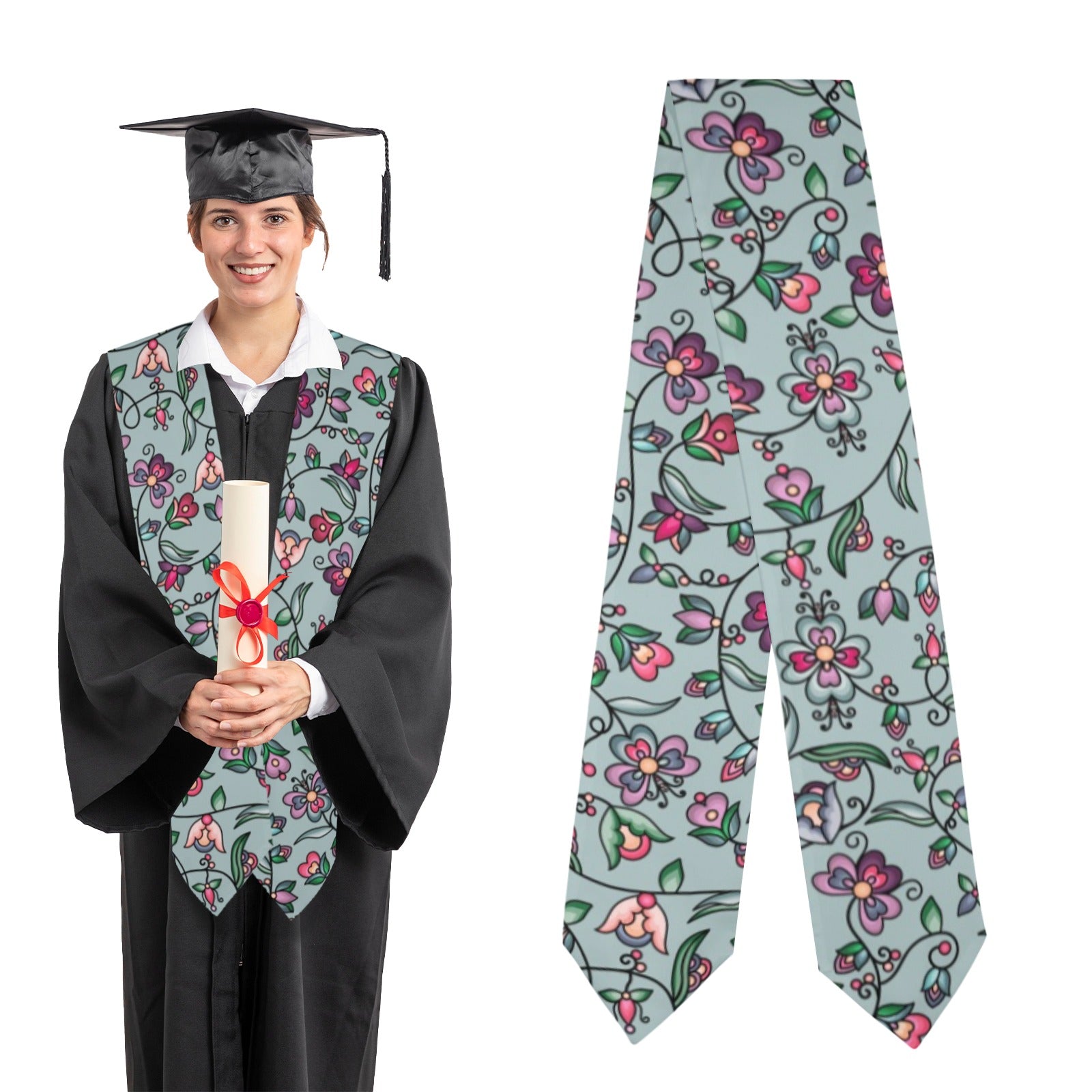 Amber Evening Garland Turquoise Graduation Stole