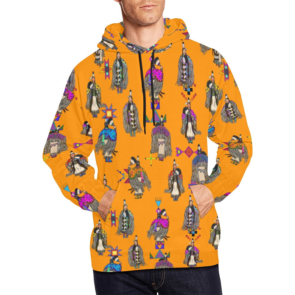 Women's Tradish Dancers Orange Hoodie for Men (USA Size)