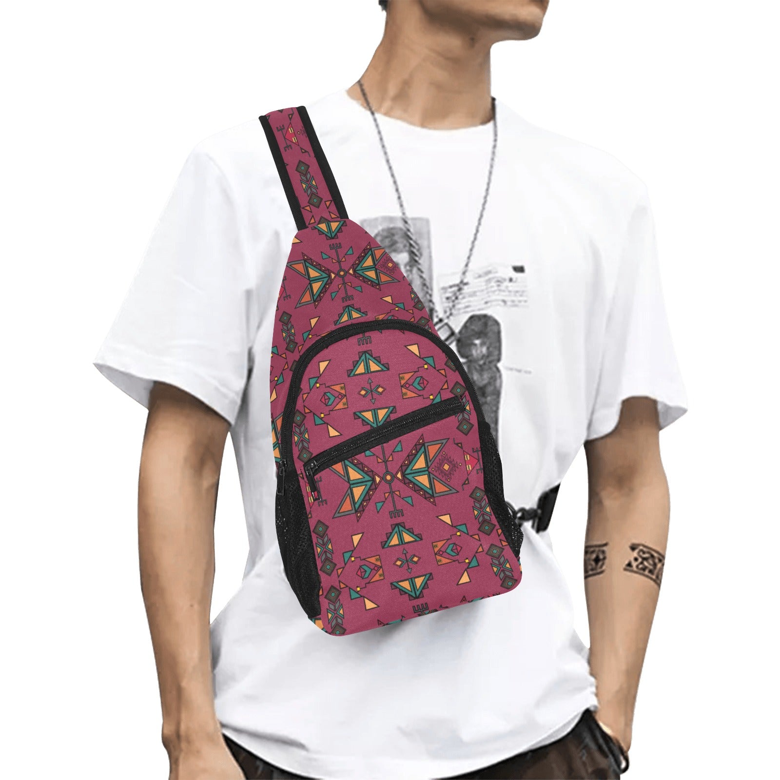 Arrow Dawn Maroon Chest Bag