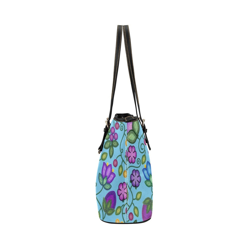 Bloom Uplift Sky Leather Tote Bag/Large