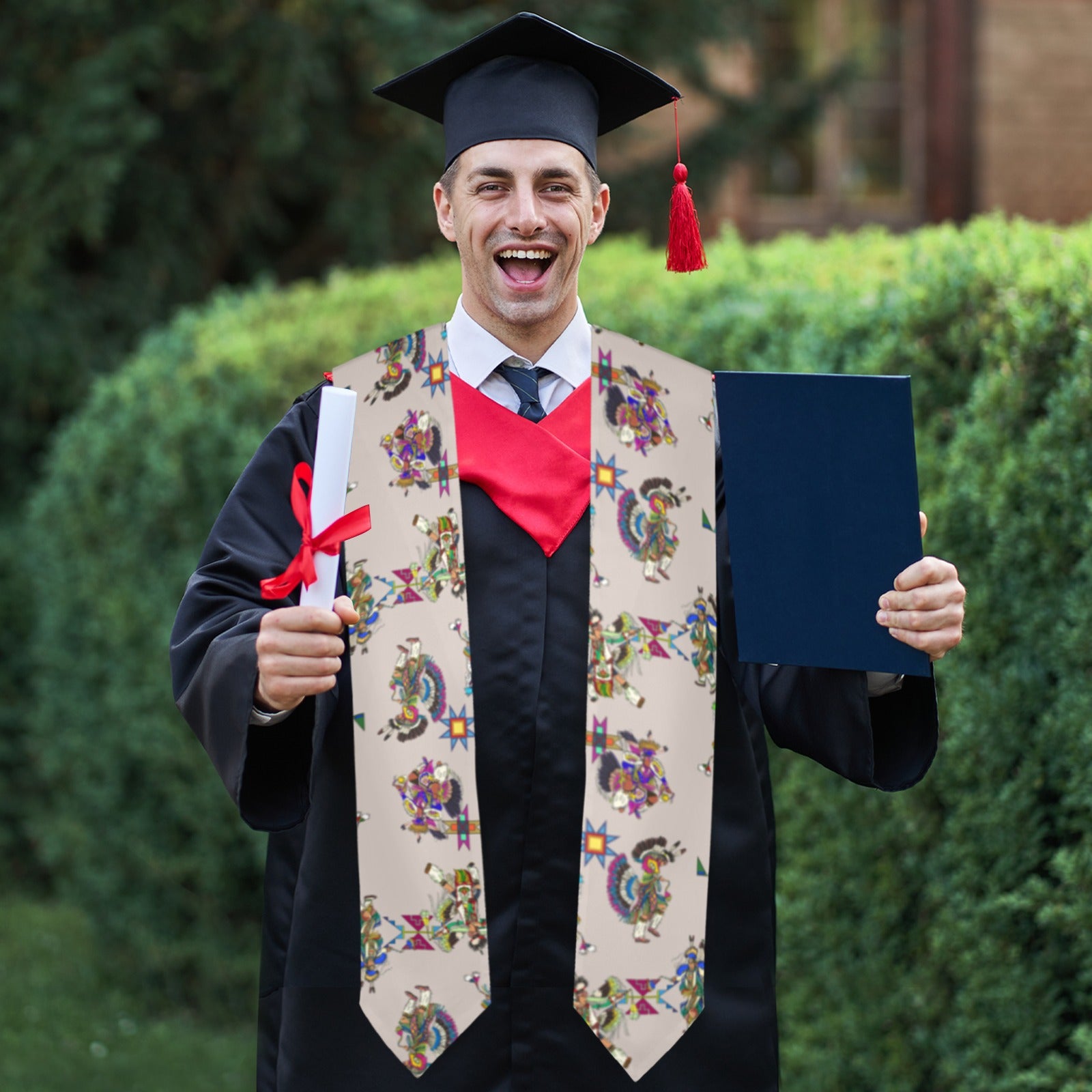 Men's Fancy Dancers Muslin Graduation Stole