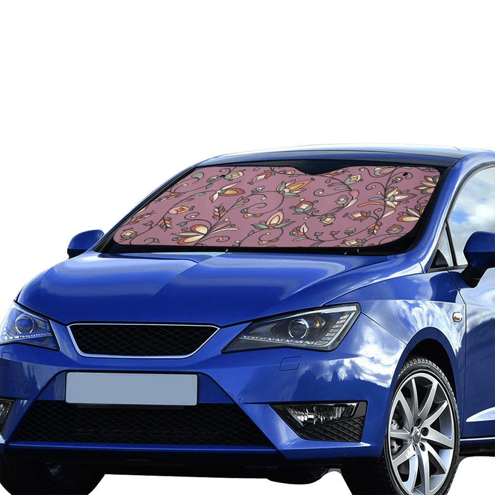 Burnt Sky Petals Magenta Car Sun Shade 55"x30"