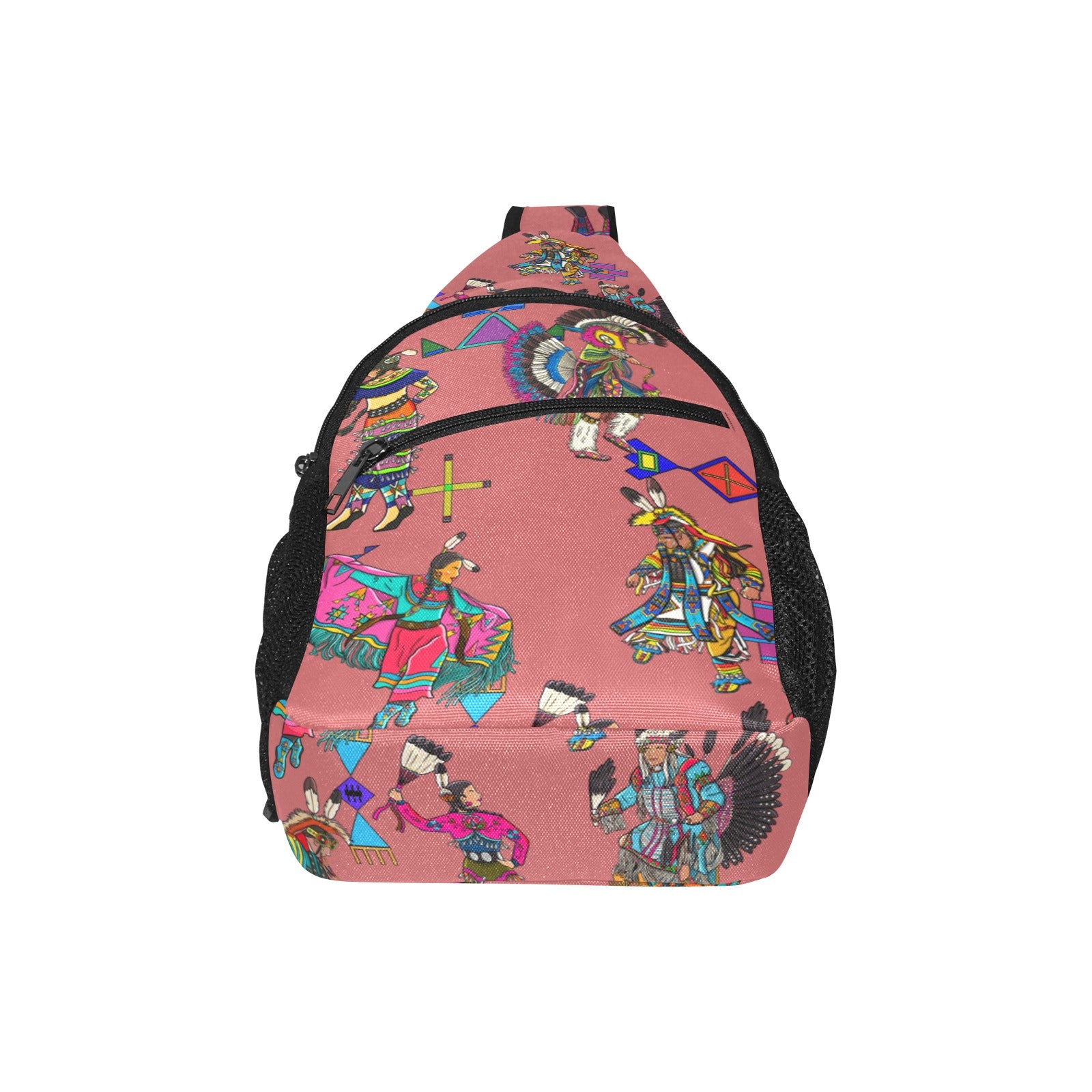 Grand Entry Dancers Terra Cotta Chest Bag