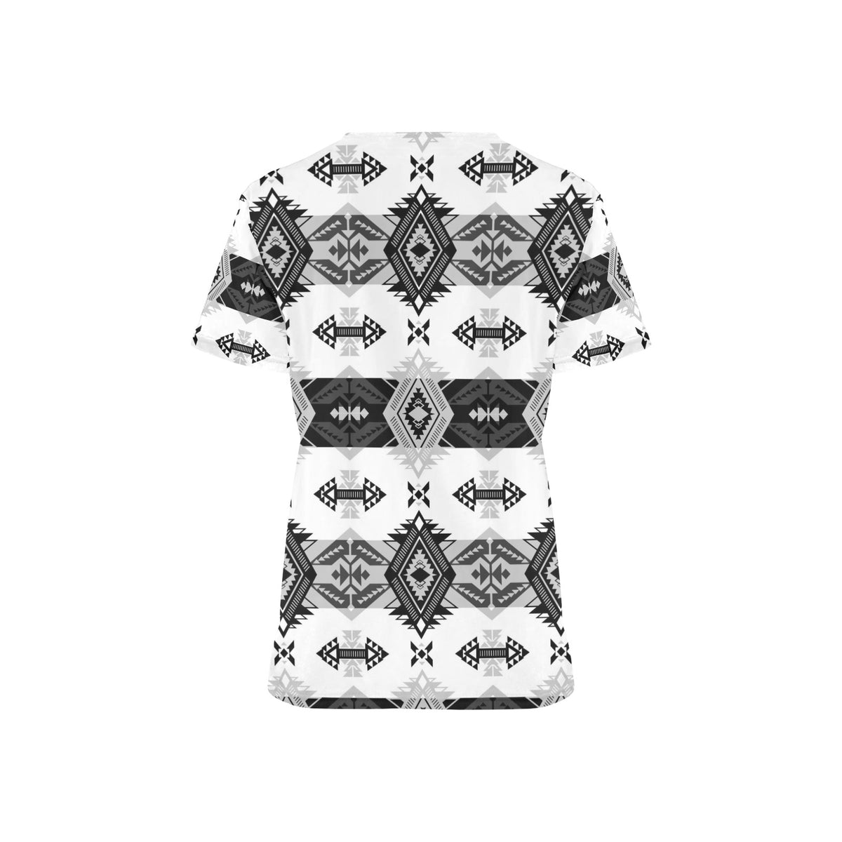 Sovereign Nation Black and White Scrub Top