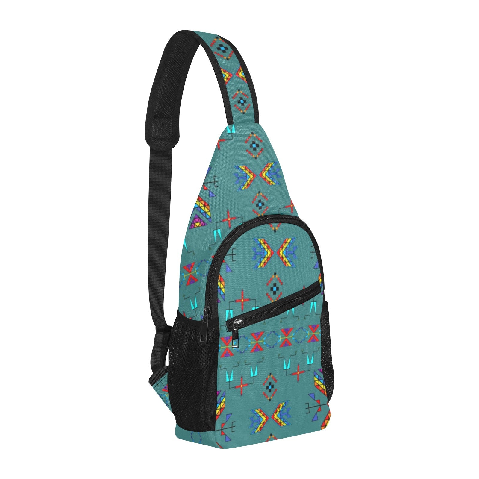 Rainy Chief Rainbow Teal Sky Chest Bag