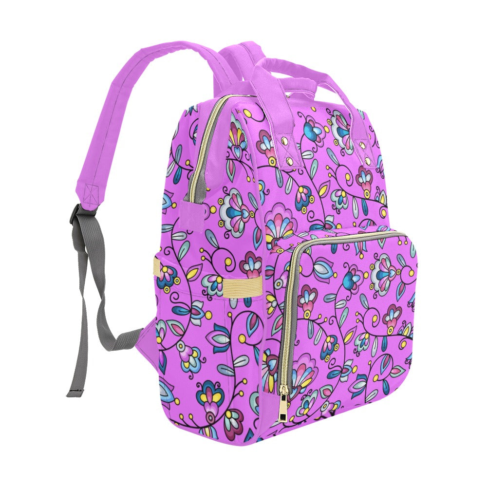 Autumn Bundle Blessing Purple Multi-Function Diaper Backpack/Diaper Bag