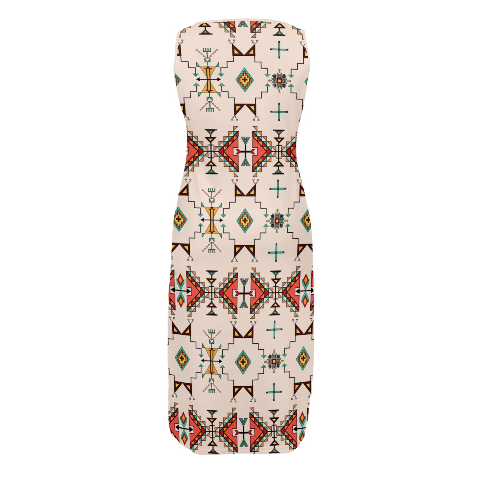 Thunder Flight Cream Phaedra Sleeveless Open Fork Long Dress