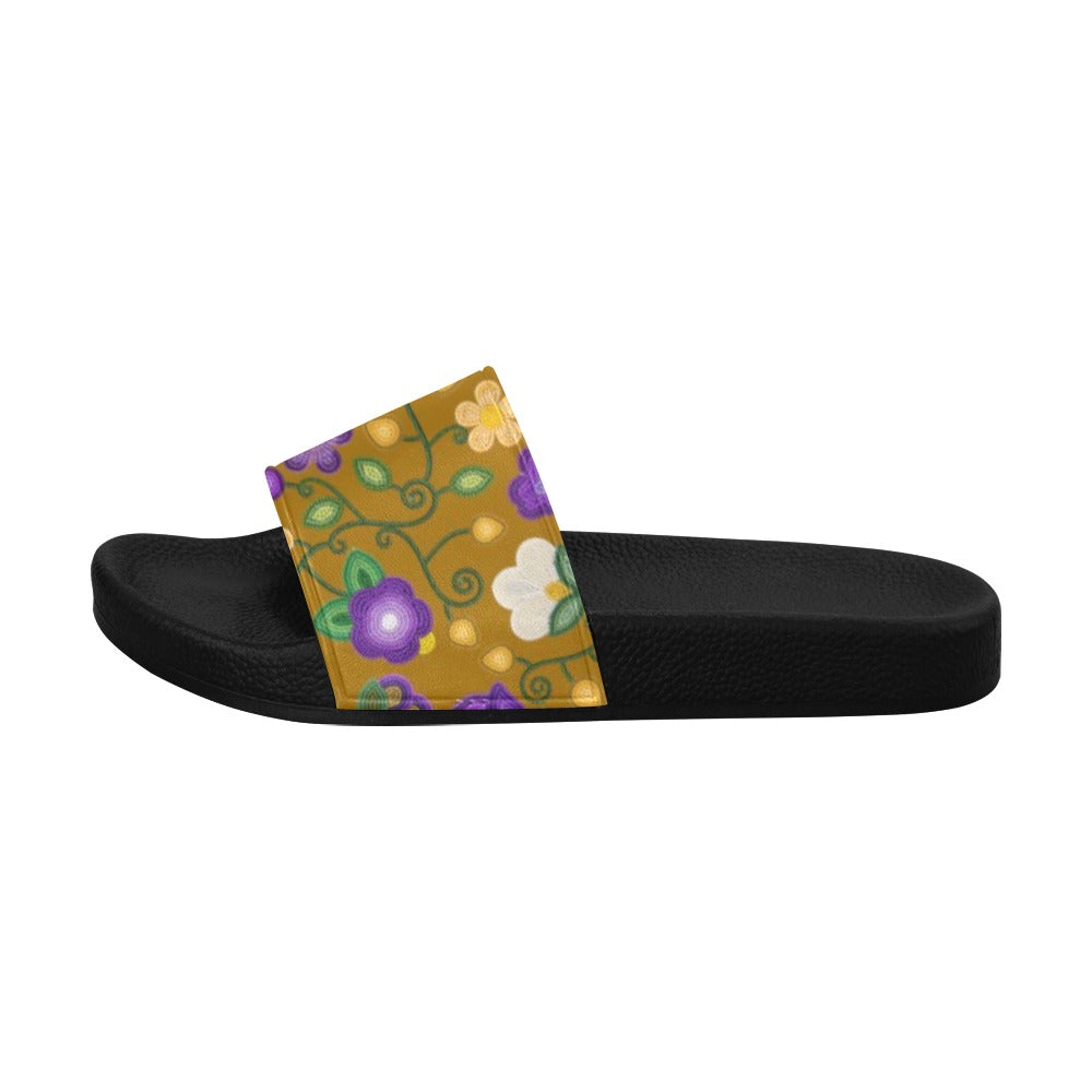 Midnight Moss Bloom Toffee Men's Slide Sandals