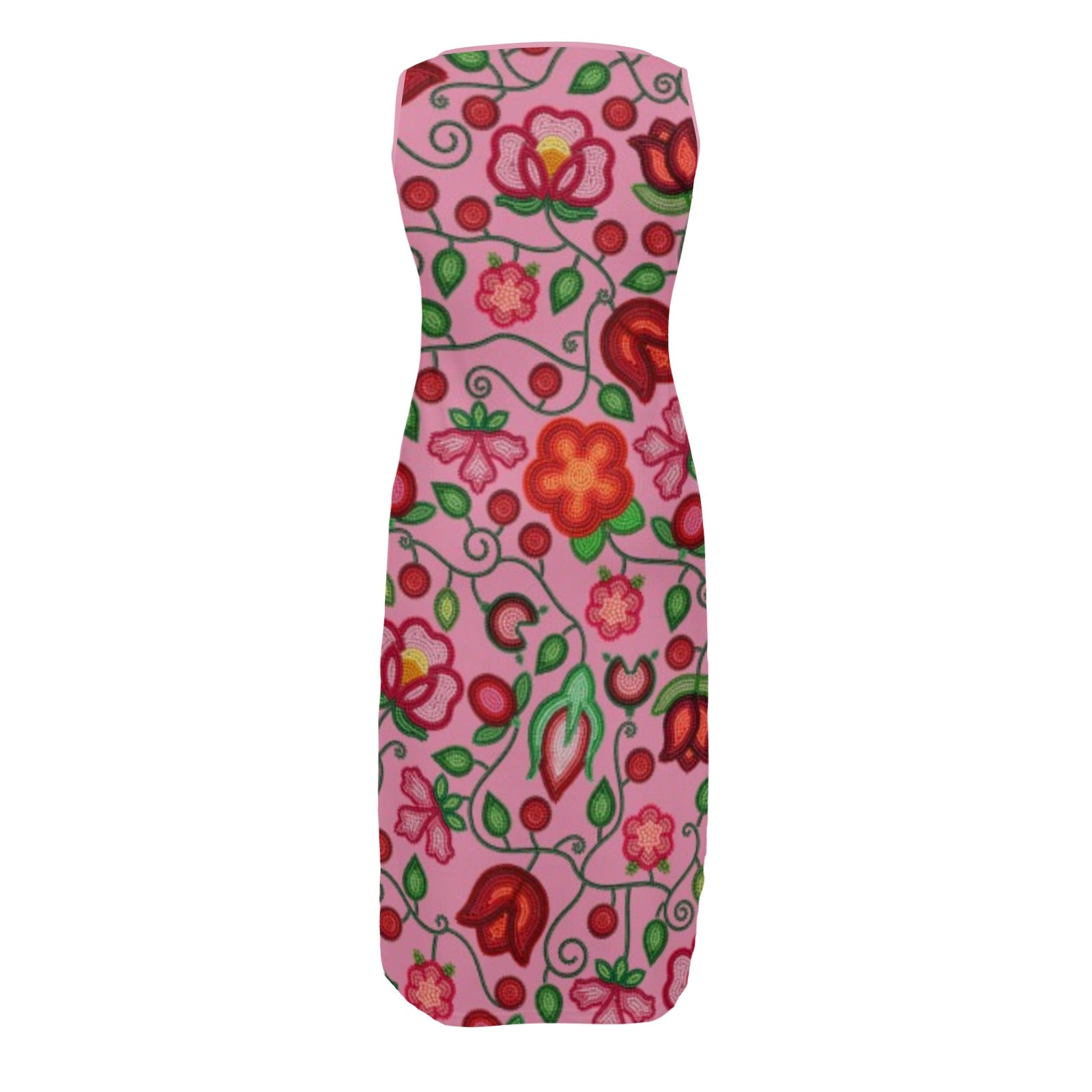 Rose Reverie Pink Phaedra Sleeveless Open Fork Long Dress