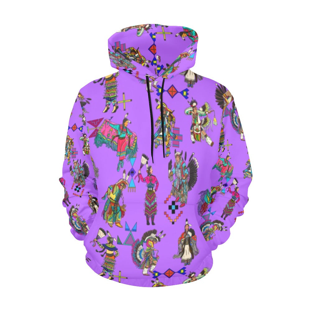 Grand Entry Dancers Purple Hoodie for Women (USA Size)