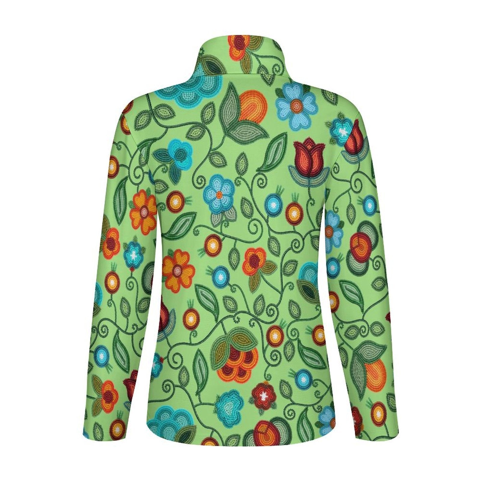 Prairie Fire Petals Sage Long Sleeve Yoga Shirt