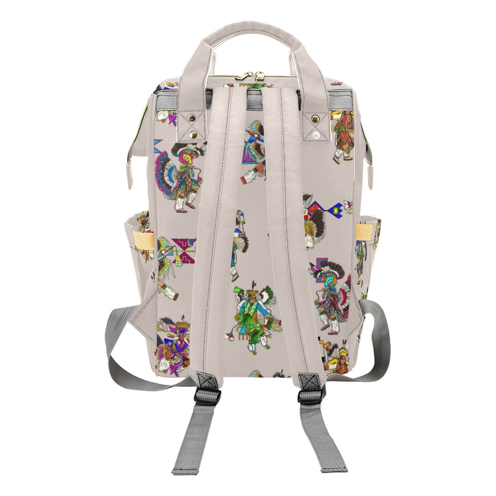 Men's Fancy Dancers Muslin Multi-Function Diaper Backpack/Diaper Bag