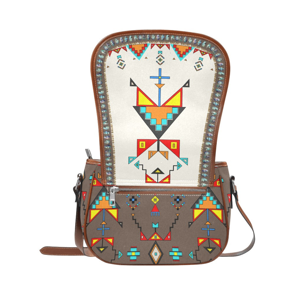 Sentinel of the Plains White Saddle Bag/Large
