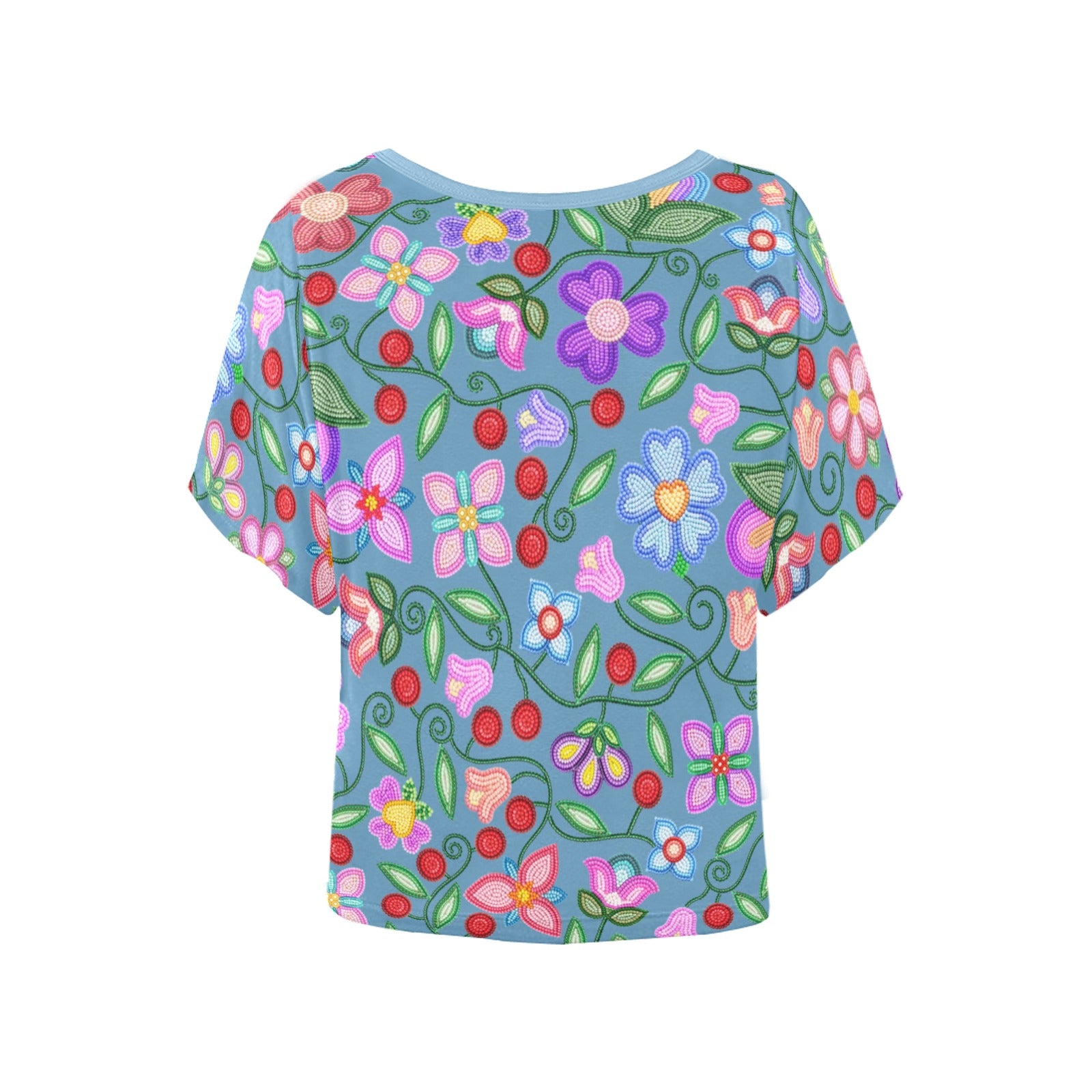 Petal Harmony River Women's Batwing-Sleeved Blouse T-shirt