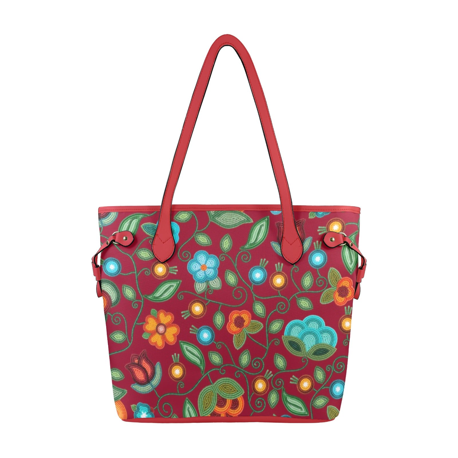 Prairie Fire Petals Red Clover Canvas Tote Bag