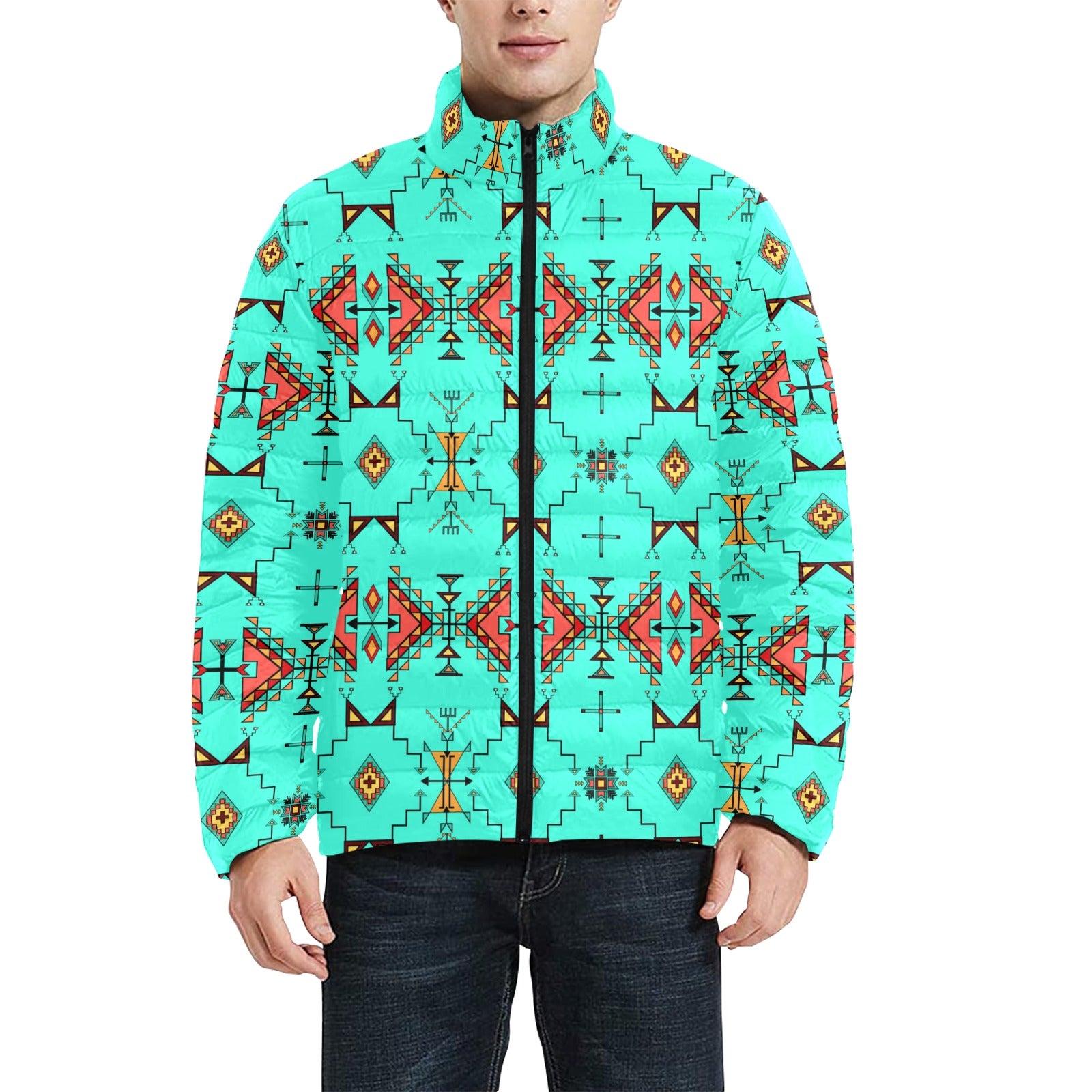 Thunder Flight Turquoise Men's Padded Jacket