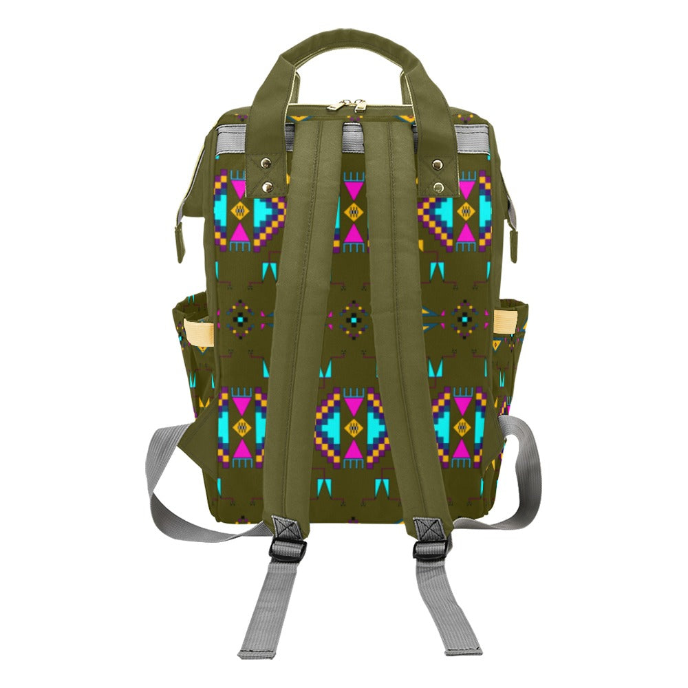 Rite of Passage Olive Multi-Function Diaper Backpack/Diaper Bag