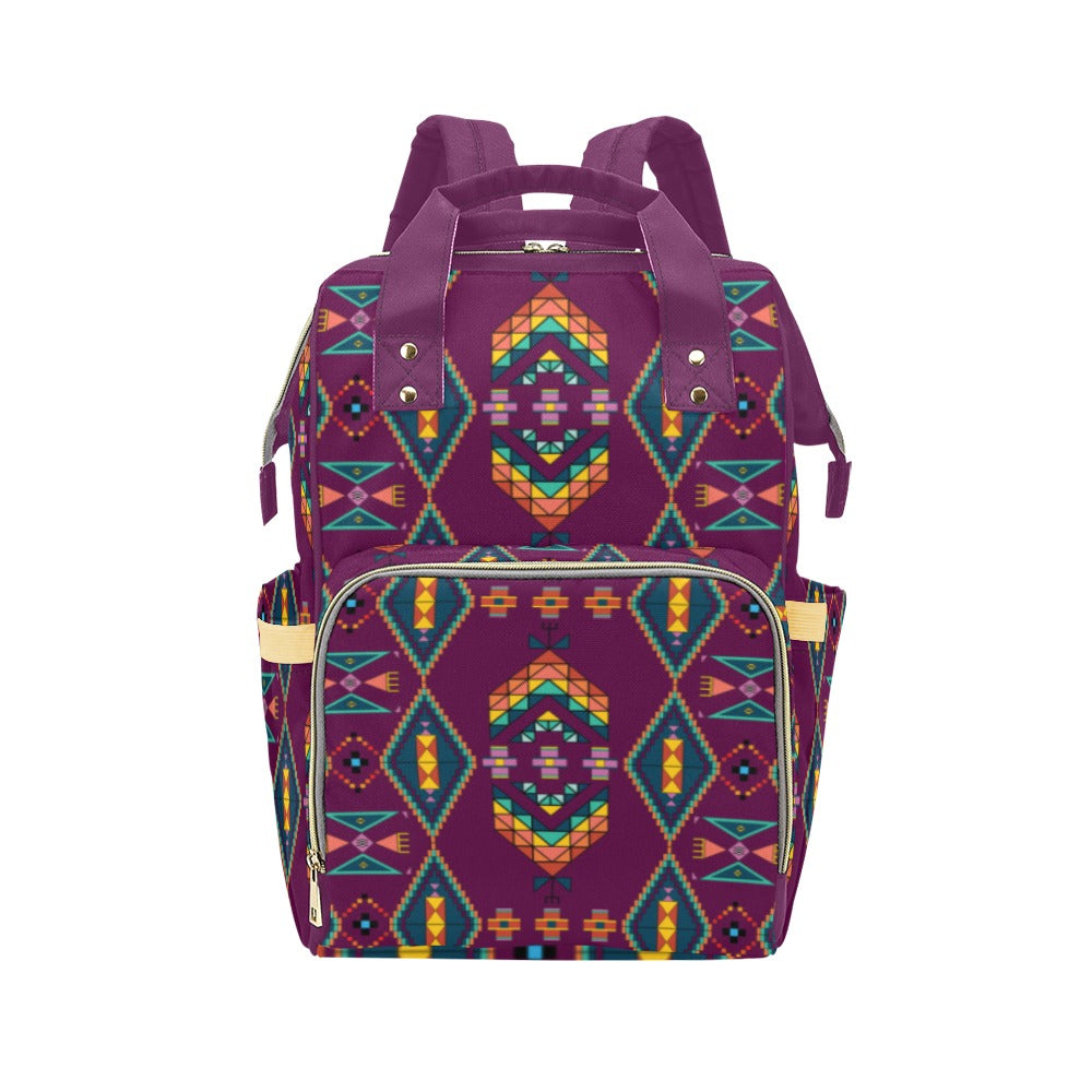Travois Tipi Berry Multi-Function Diaper Backpack/Diaper Bag