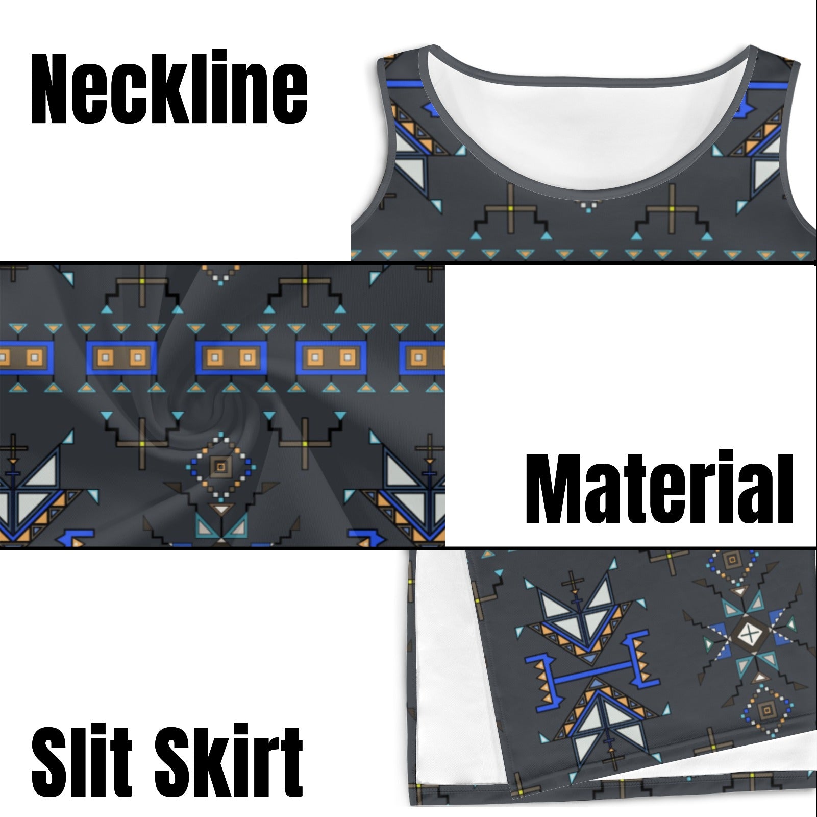 Eagle Strike Gray Phaedra Sleeveless Open Fork Long Dress