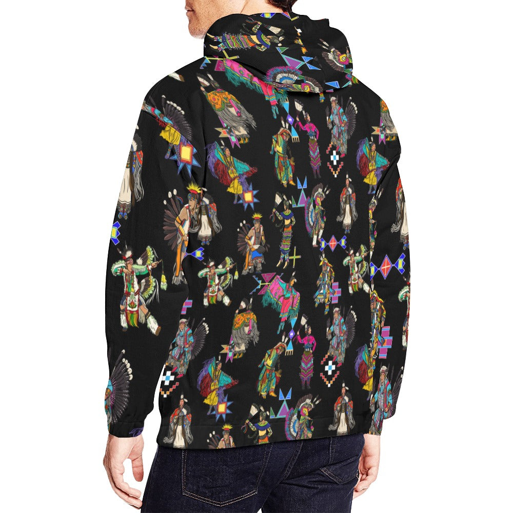 Grand Entry Dancers Black Hoodie for Men (USA Size)