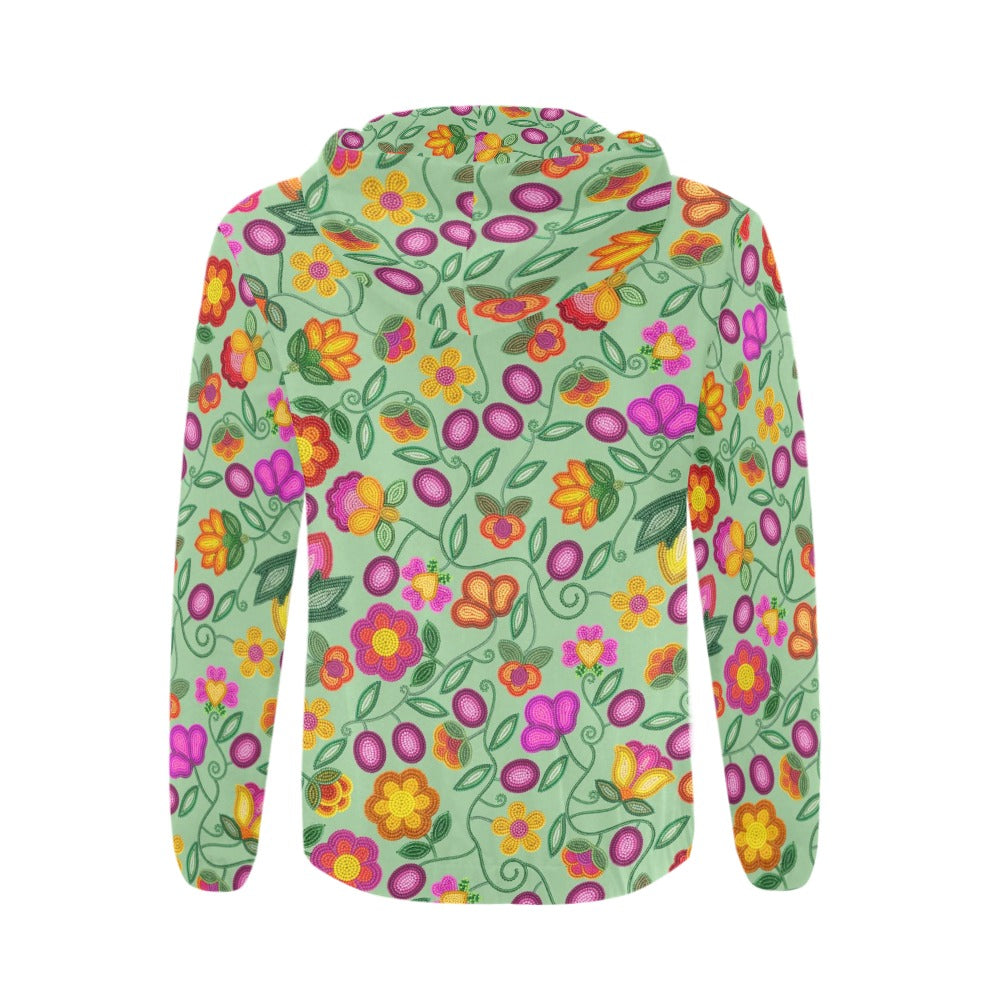 Boreal Bounty Green Men's Zipper Hoodie